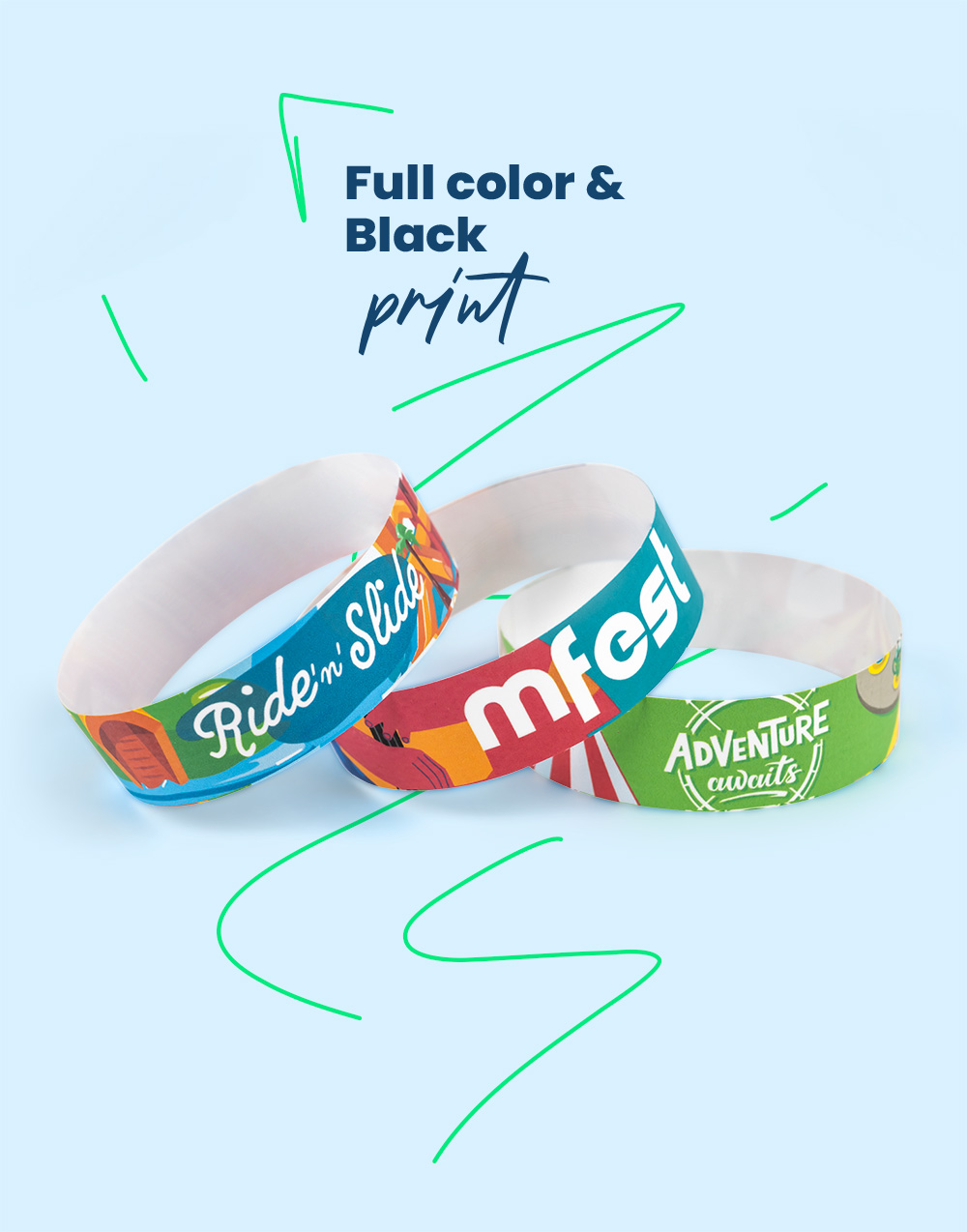 Tyvek Wristbands for Events Fast Production and Delivery in Europe